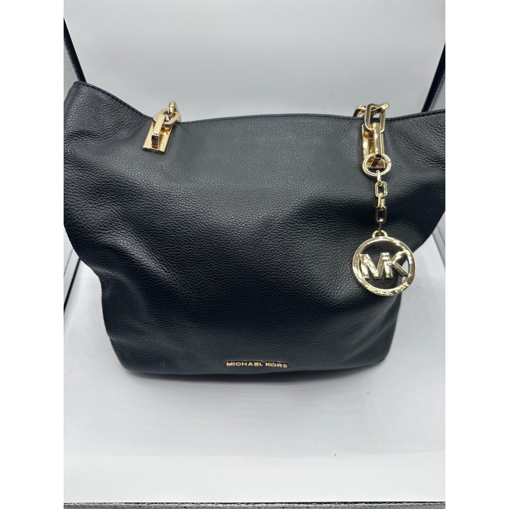 Michael‎ Kors Brooke Edition Black Medium Leather Tote Bag SKU 254